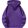 Quarter-Zip Plain Hoodie