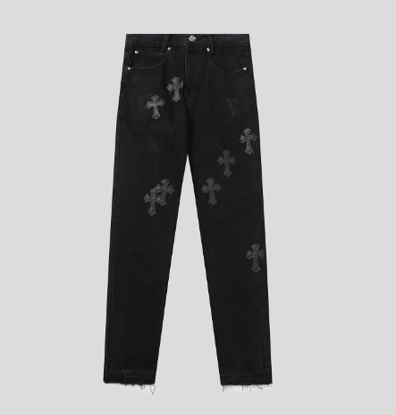 Chrome Hearts Black Denim Black Cross Jeans