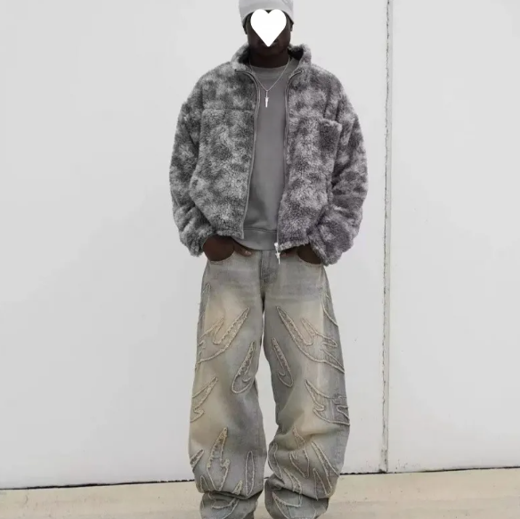 Distressed Blue Reaven Baggy Cargo Jeans