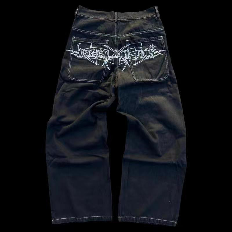 Heaven Can Wait Ultra Baggy Distressed Blue Jeans