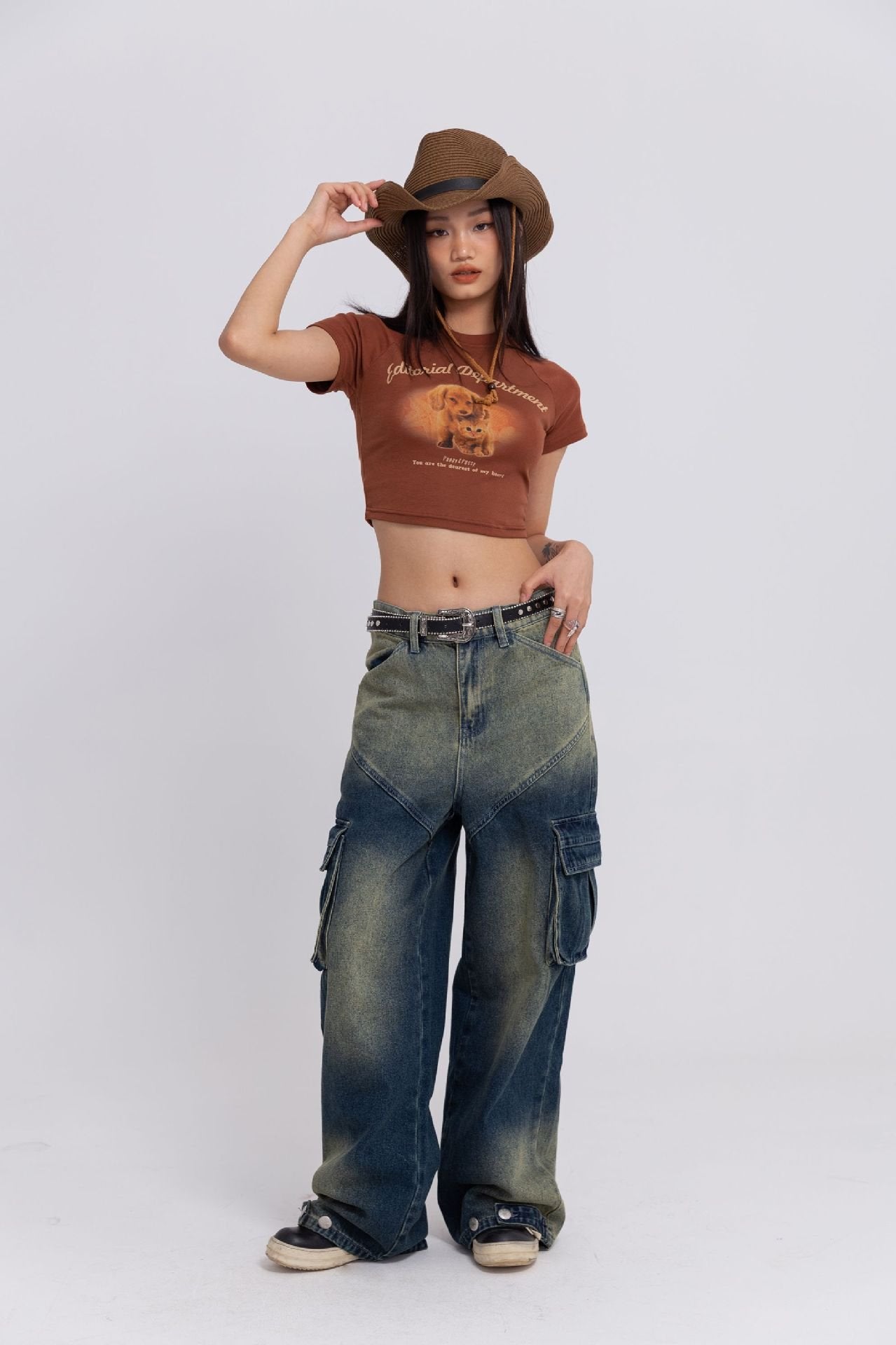 Bleached Baggy Jeans