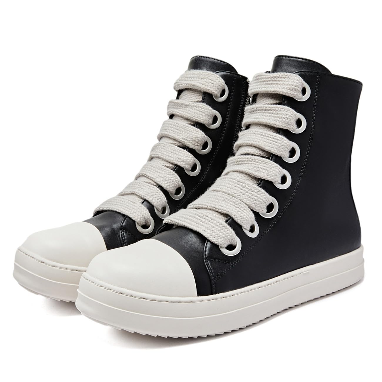 Rick Owens High Top Leather Shoe