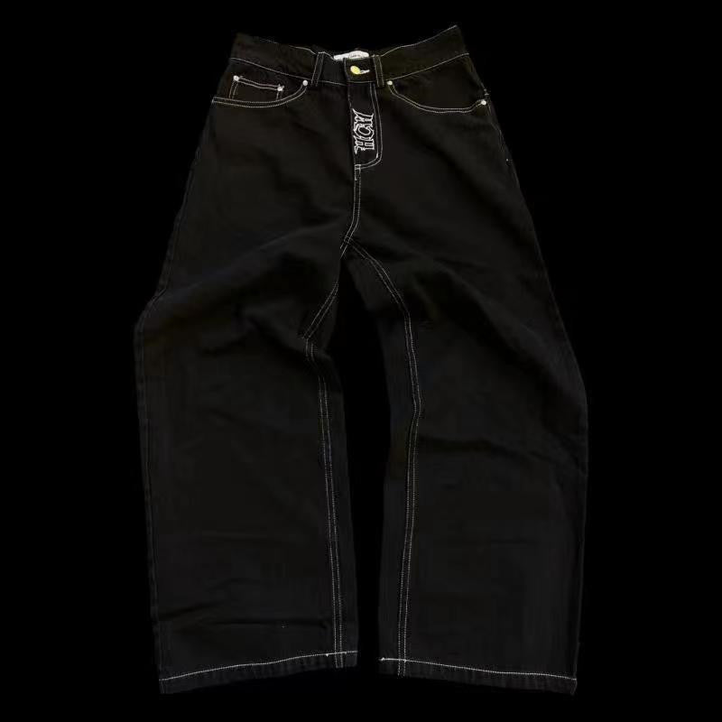 Heaven Can Wait Ultra Baggy Distressed Blue Jeans
