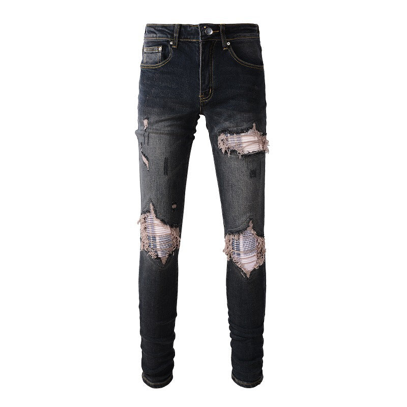Black Purple Jeans