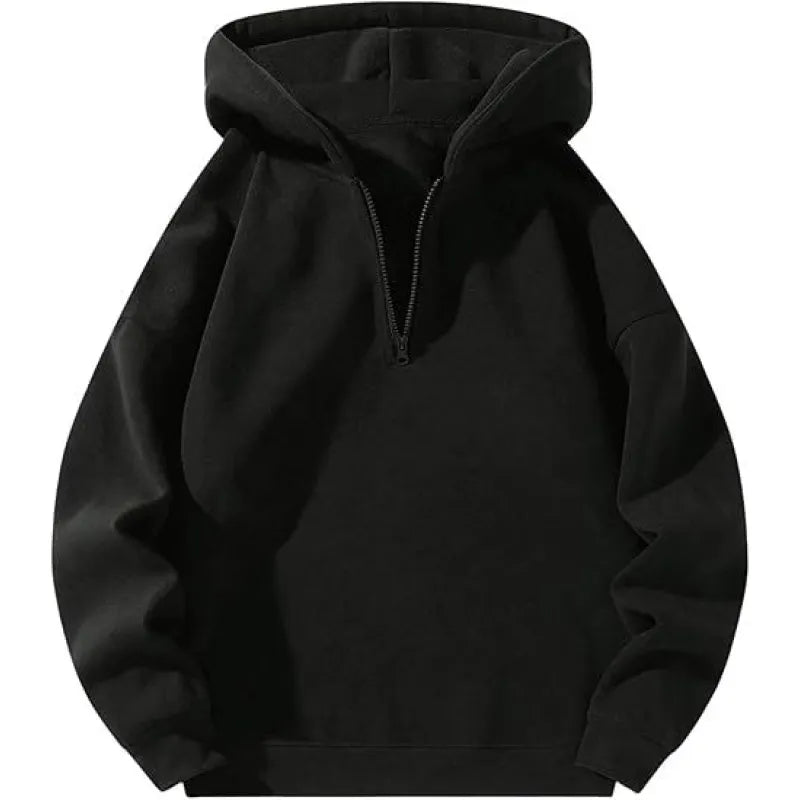 Quarter-Zip Plain Hoodie