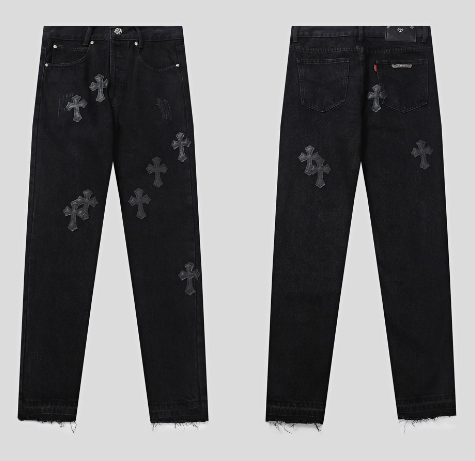 Chrome Hearts Black Denim Black Cross Jeans