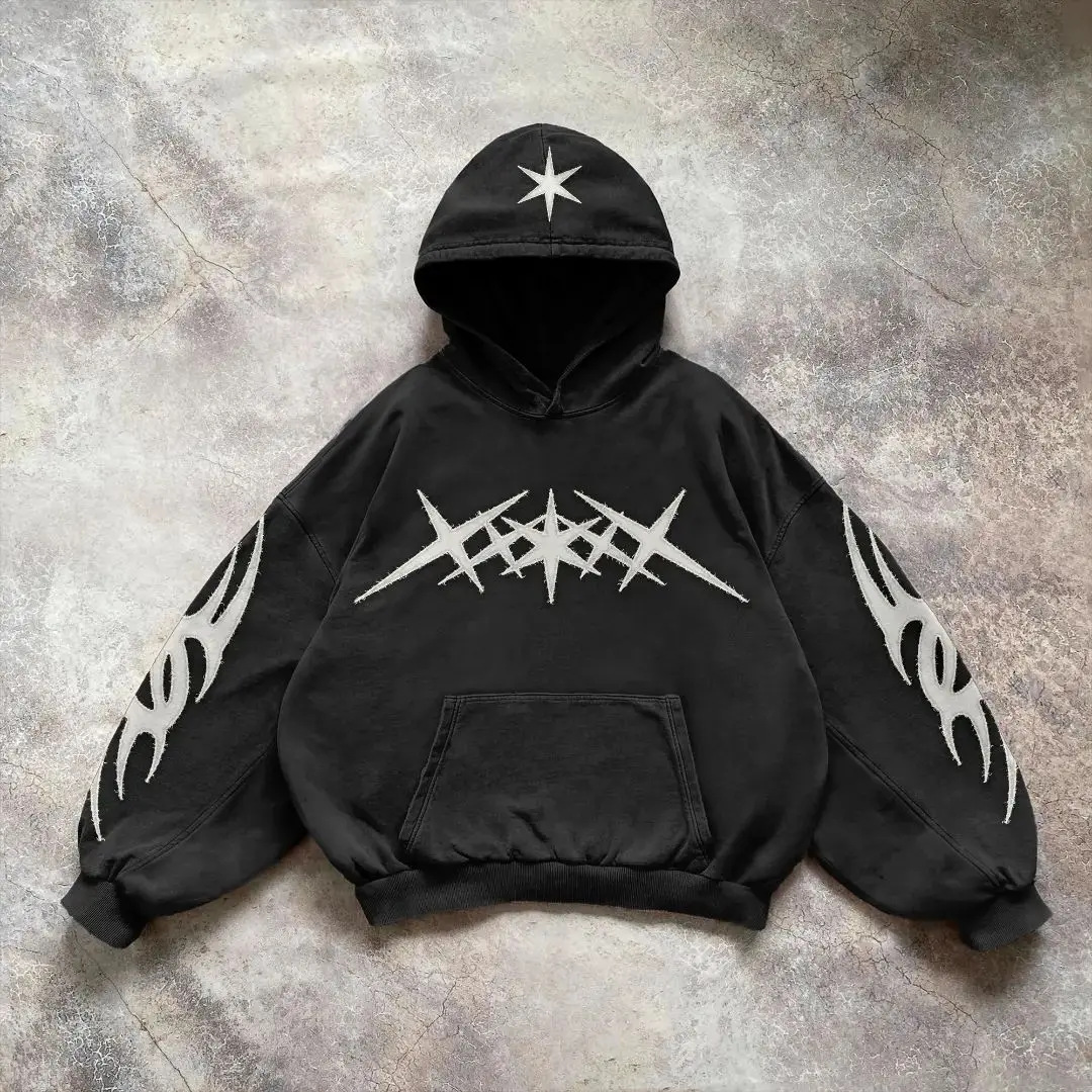 Graphic Baggy Pullover Hoodie